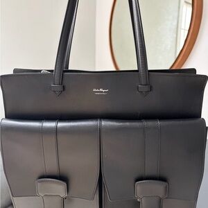 Salvatore Ferragamo Black Leather Handbag
